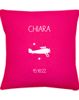 Coussin en lin bébé personnalisé