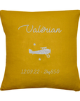 Coussin en lin bébé personnalisé