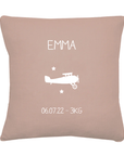 Coussin en lin bébé personnalisé