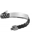 Bracelet homme personnalisé cuir et acier - Le Gentleman