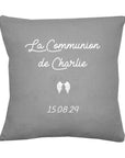 Coussins personnalisés gris - cadeaux personnalisés naissance