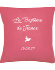 Coussins personnalisés rose - cadeaux personnalisés naissance