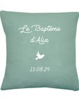 Coussins personnalisés turquoise - cadeaux personnalisés naissance