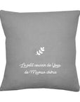Coussin en lin personnalisé - Cadeau fête des mères