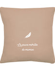 Coussin en lin personnalisé - Cadeau fête des mères