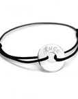 Coffret duo pour couple - Bracelets personnalisés cordon avec jeton Argent et Plaqué Or