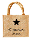 Mini cabas personnalisé - Cadeau maîtresse