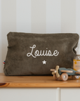 Trousse personnalisée velours côtelé - Cadeau maîtresse