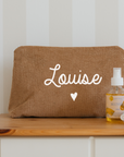 Trousse personnalisée velours côtelé - Cadeau maîtresse