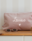 Trousse personnalisée velours côtelé - Cadeau maîtresse
