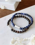 Bracelet homme personnalisé - Perles Sodalites