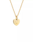 Collier personnalisé - Mini charm cœur - Argent - Plaqué or