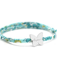 Bracelet personnalisé - Liberty papillon - Argent ou Plaqué or
