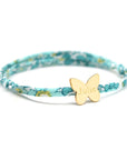 Bracelet personnalisé - Liberty papillon - Argent ou Plaqué or