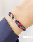 Bracelet personnalisé - Liberty trèfle - Argent ou Plaqué or