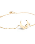 Bracelet personnalisé - Lune Plaqué Or