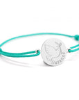 Bracelet cordon personnalisé - Colombe - Argent