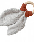 Anneau de dentition bébé personnalisé - Bois naturel & Coton