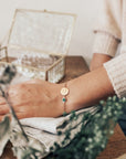 Bracelet médaille et pierre fine personnalisé - Plaqué Or ou Argent