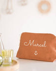 Trousse en lin personnalisée - Cadeau maîtresse