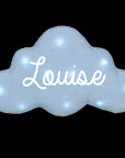 Personalized glitter cloud night light with music option