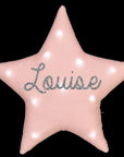 Personalized linen star night light with music option