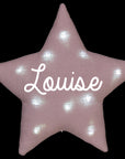 Personalized linen star night light with music option