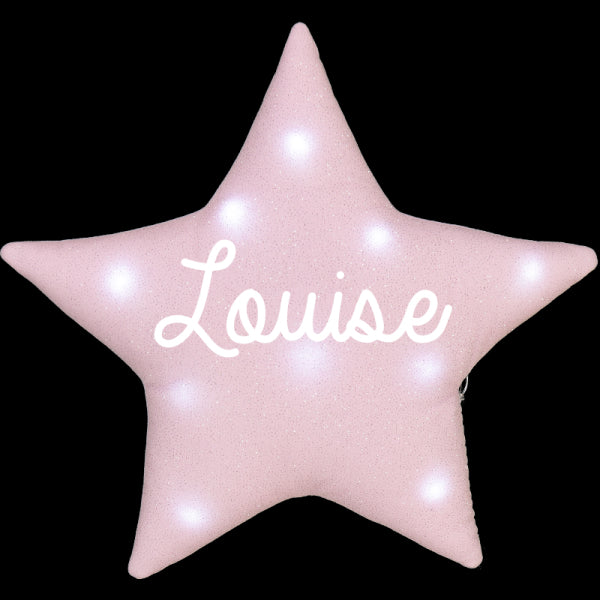 Personalized glitter star night light with music option