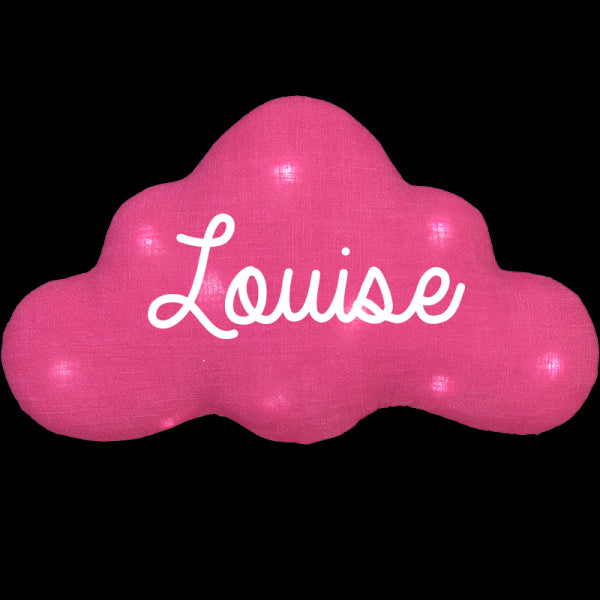 Personalized cloud linen night light with music option