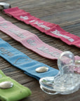 Personalized pacifier clip - Embroidered large grains