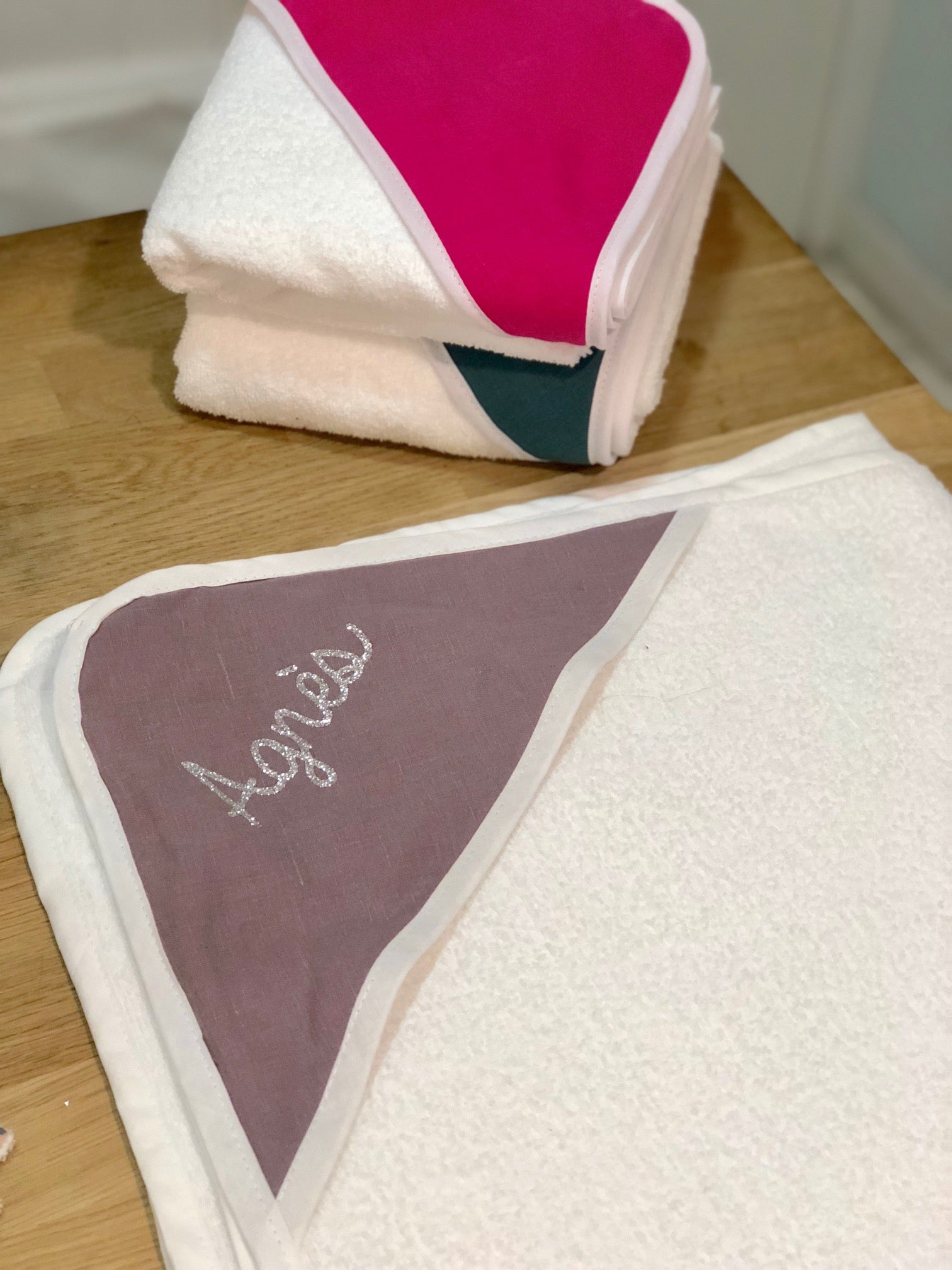 Personalized baby bath cape