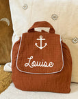 Personalized baby backpack - Cotton gauze model