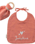 Personalized birth kit - Teething ring and Bib