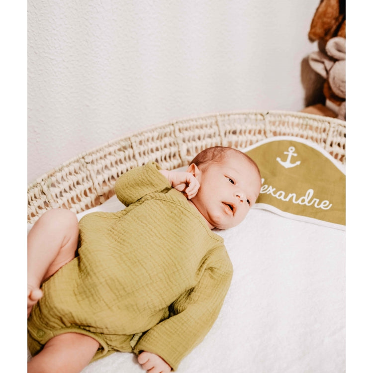 Personalized baby bath cape