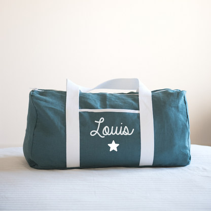Sac de week-end personnalisé - Lin et coton - Cadeau maîtresse