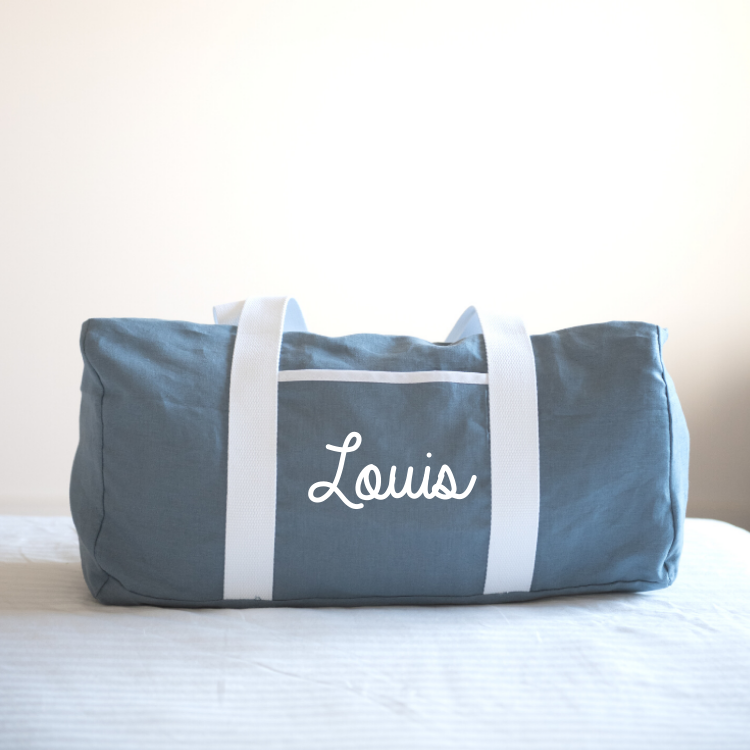Sac de week-end personnalisé - Lin et coton - Cadeau maîtresse