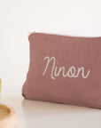 Personalized linen pencil case - First name or text