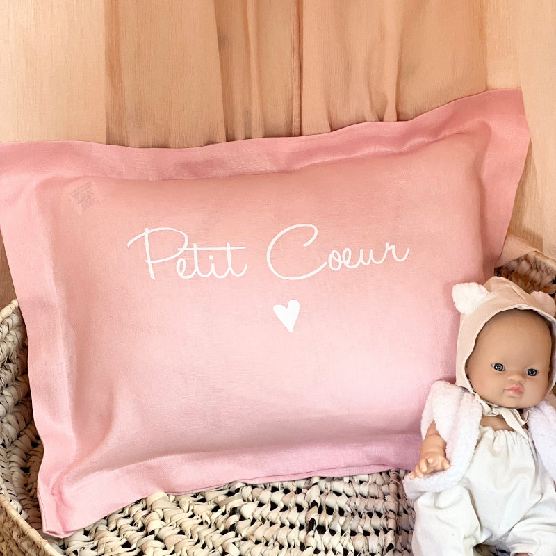 Coussin bébé personnalisé - Lin