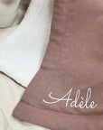 Personalized blanket - Linen and fur