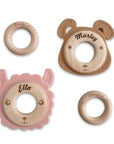 Teething ring engraving - animal model