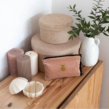 Pochette en velours personnalisée - Cadeau Baptême - Cadeau Communion