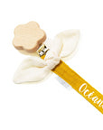 Personalized pacifier clip - Double cotton gauze + flower