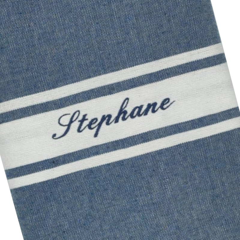 Fouta plate personnalisable - Vert d'eau