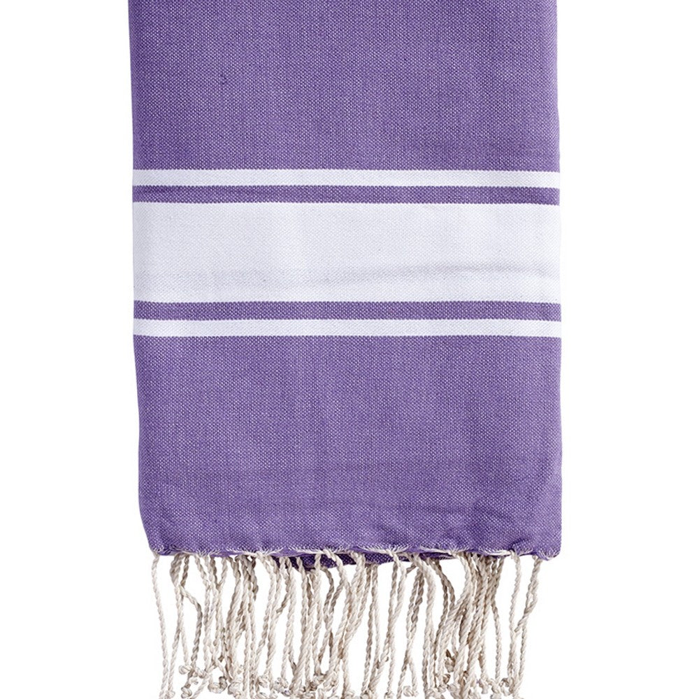 fouta-violet-personnalisation-plage-soleil-bronzage-frange-artisanal