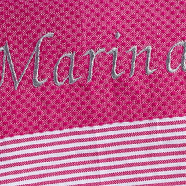 fouta-nid-d-abeille-rayé-fuschia-plage-soleil-serviette-mer-personnalisable-texte-prenom-cadeau-adulte-unique