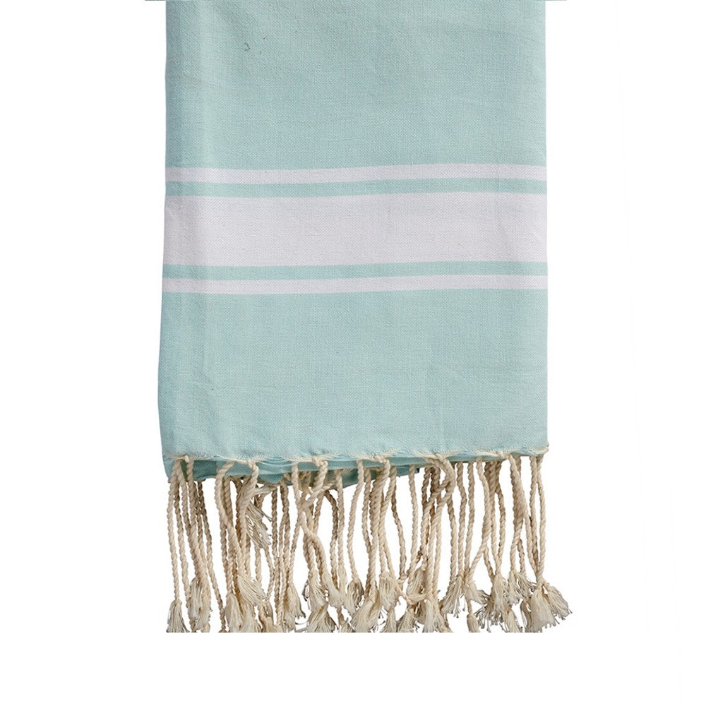 fouta-enfant-vert-d&#39;eau-personnalisable-soleil-plage-serviette