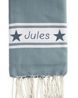 Fouta plate enfant personnalisable - Gris moyen