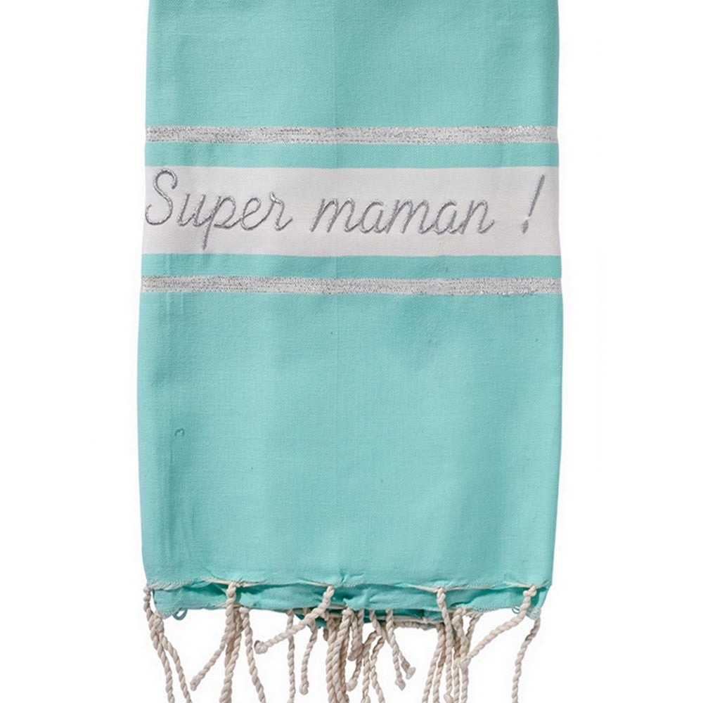 fouta-plate-lurex-vert-d-eau-personnalisable-cadeau-adulte-plage-mer-soleil-