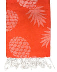 fouta-jacquard-ananas-orange-personnalisé