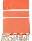 fouta chevron-orange-personnalisable